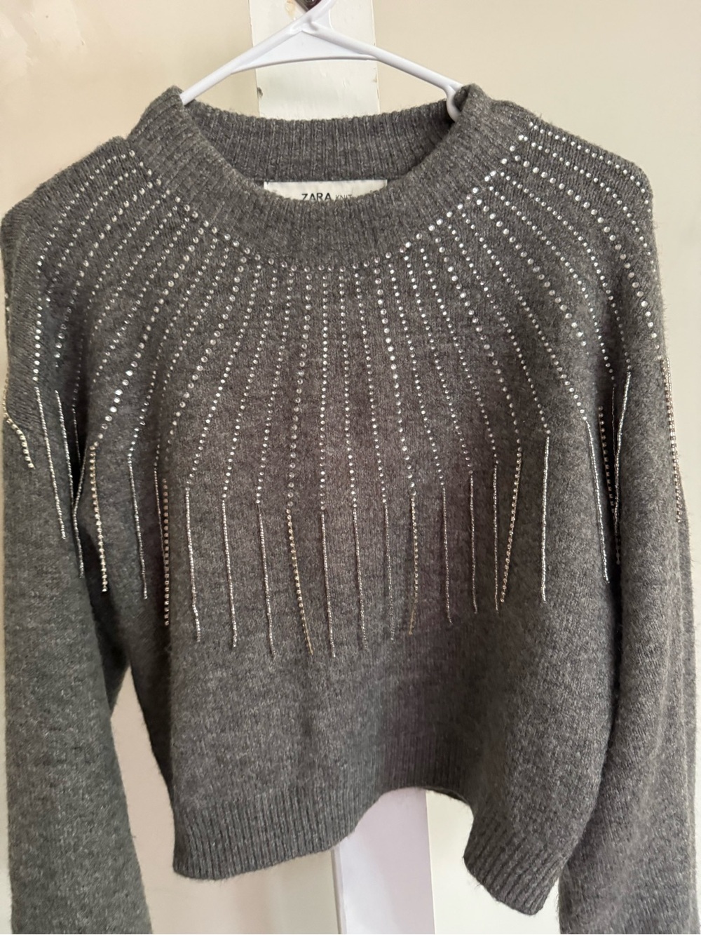 Zara Rhinestone Fringe Sweater - Picture 4 of 8